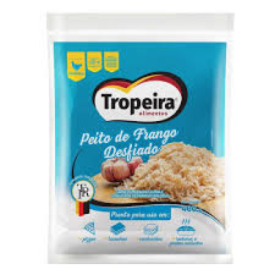 FRANGO TROPEIRA DESFIADO- PACOTE 400G.