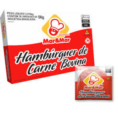 HAMBURGUER BOVINO- 56GR. 2,016KG